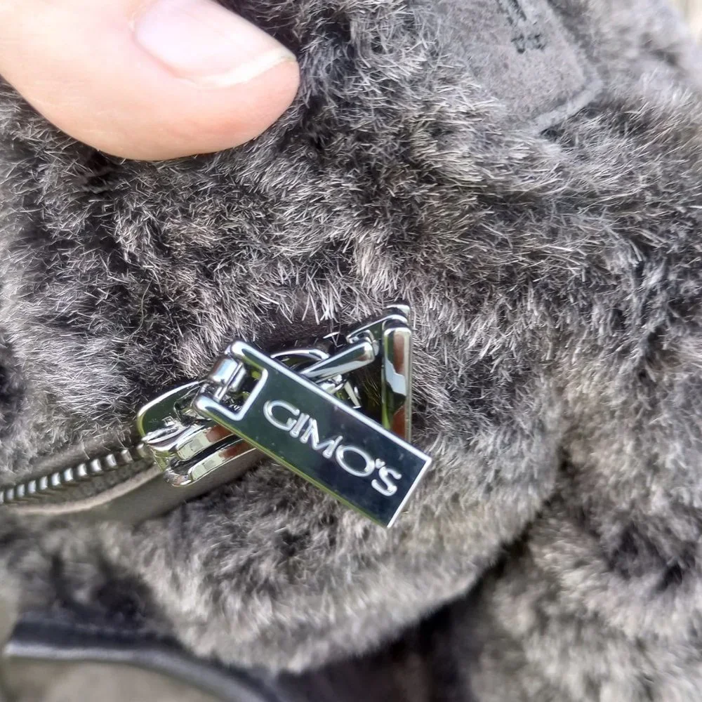 Gimo's Italy designer shearling coat mens 58
